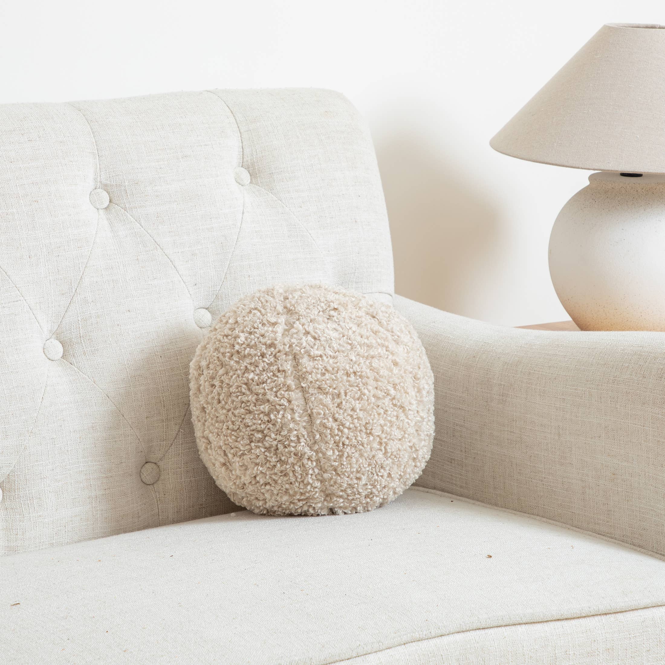 Large Pebble Pillow, Beige