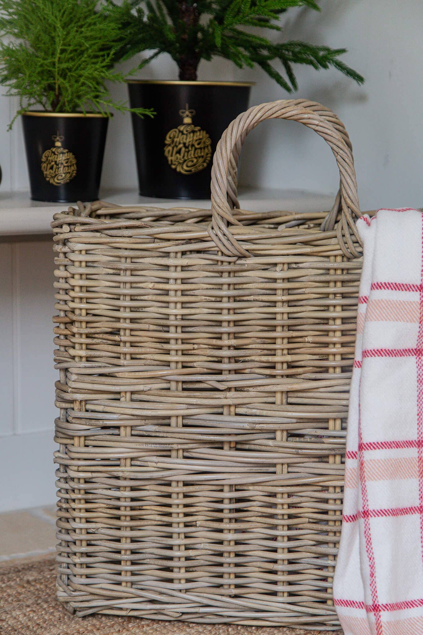 Driftwood Tall Rattan Basket