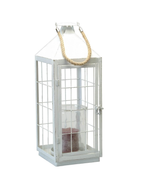 White Metal Lantern - Large