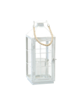 White Metal Lantern - Medium