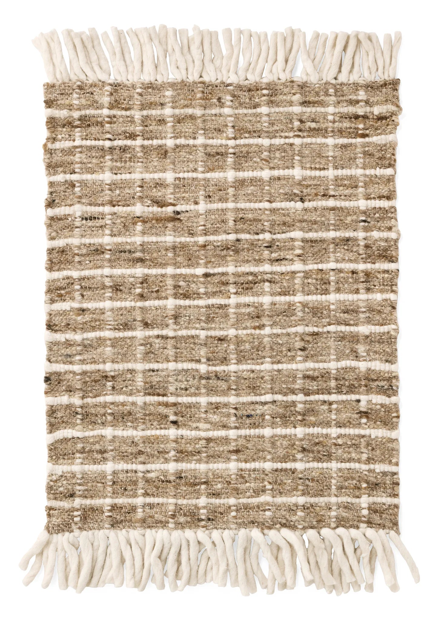 Handwoven Wool Rug - Natural Brown