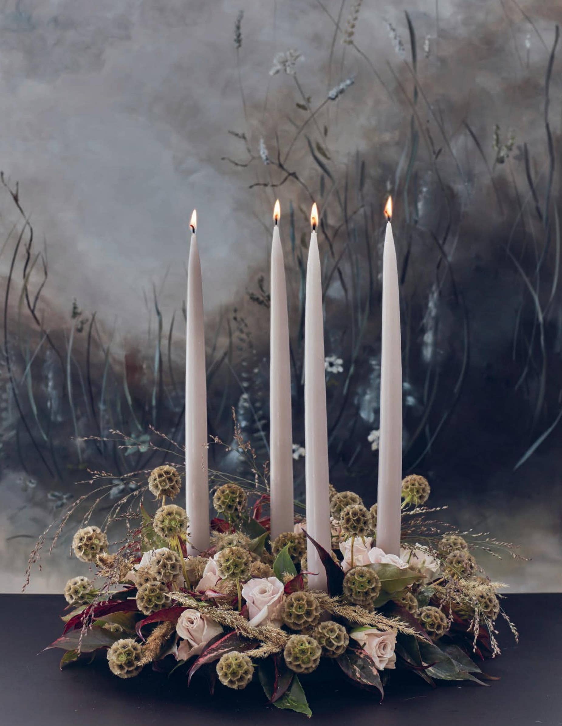 Linen Taper Candles