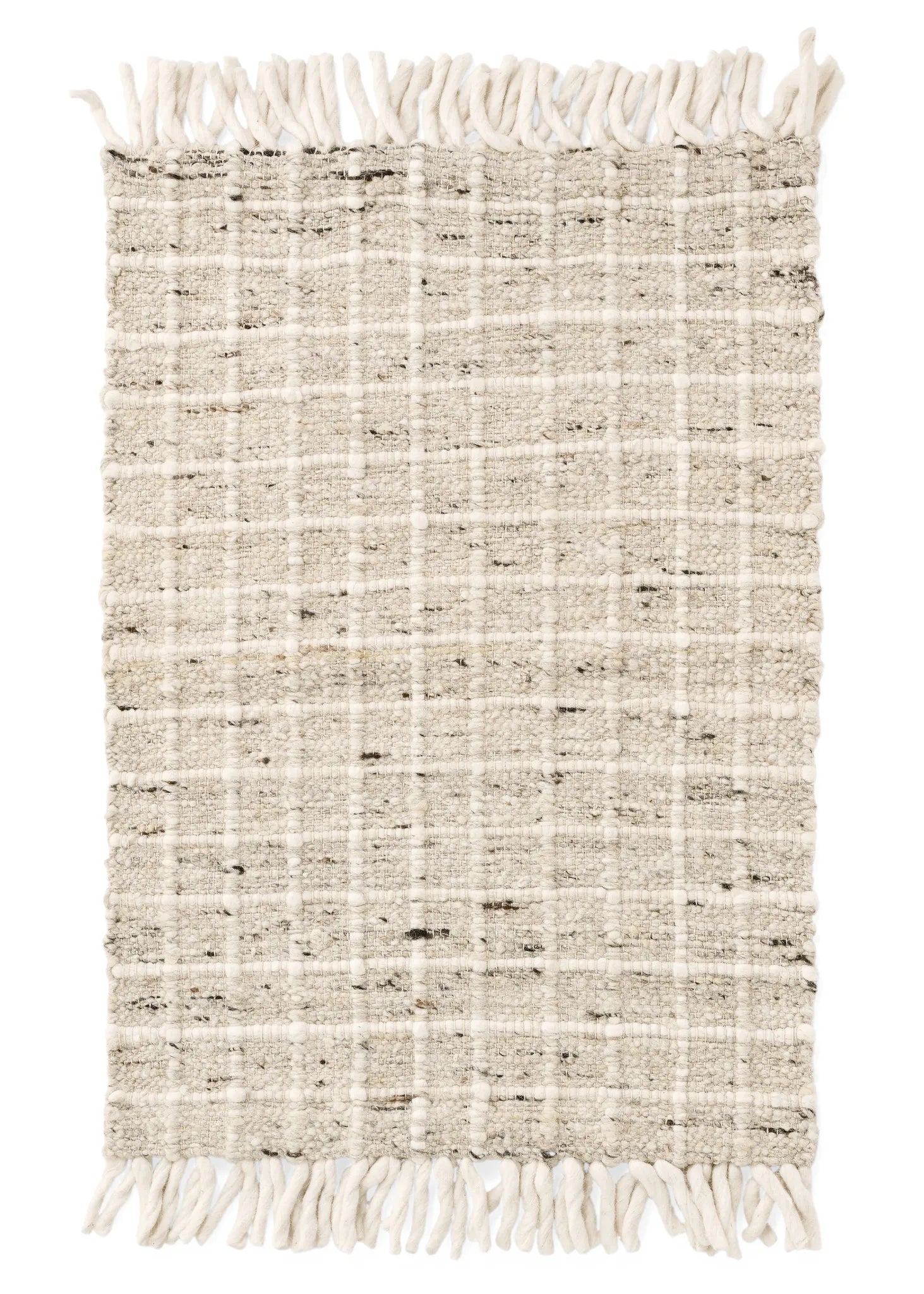 Handwoven Wool Rug -  Natural Cream