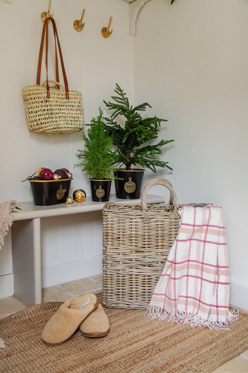 Driftwood Tall Rattan Basket